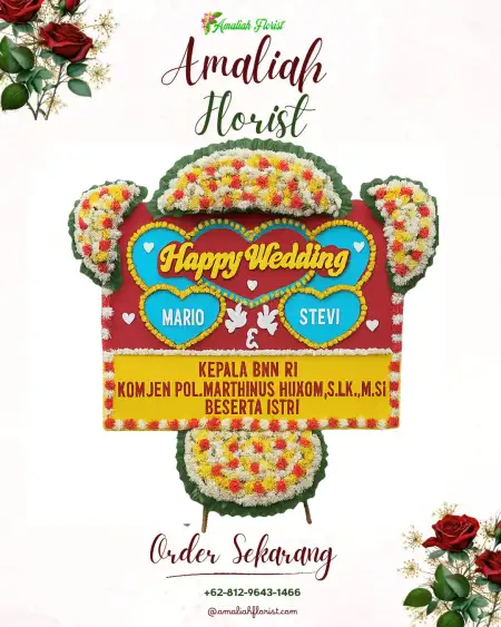 Papan Bunga Pernikahan Perwira